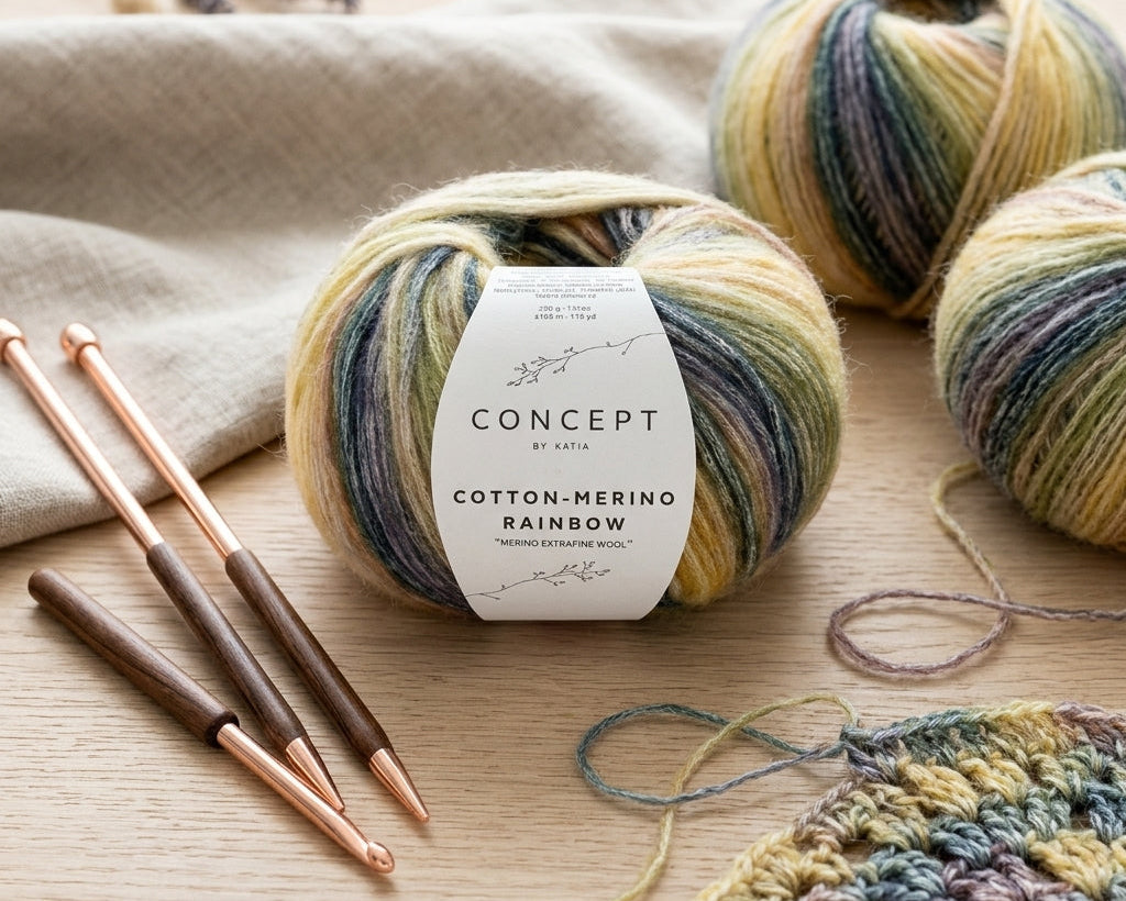 Cotton-Merino Rainbow - 50 gr