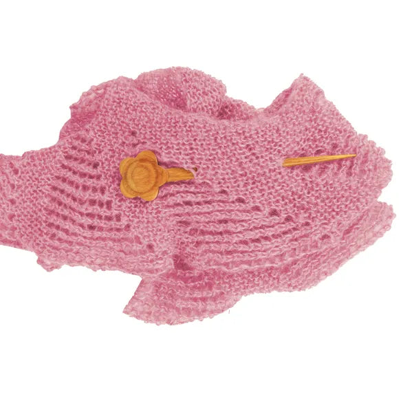 Spilla in legno per scialli e sciarpe