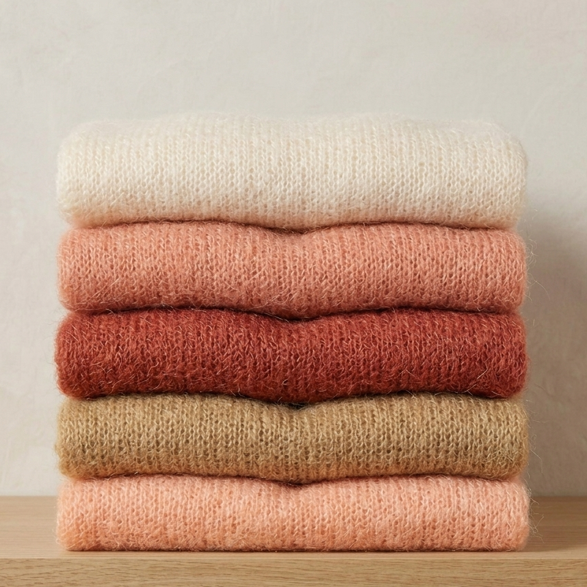 Pull Spazzolato – Fatto a Mano in Mohair e Seta