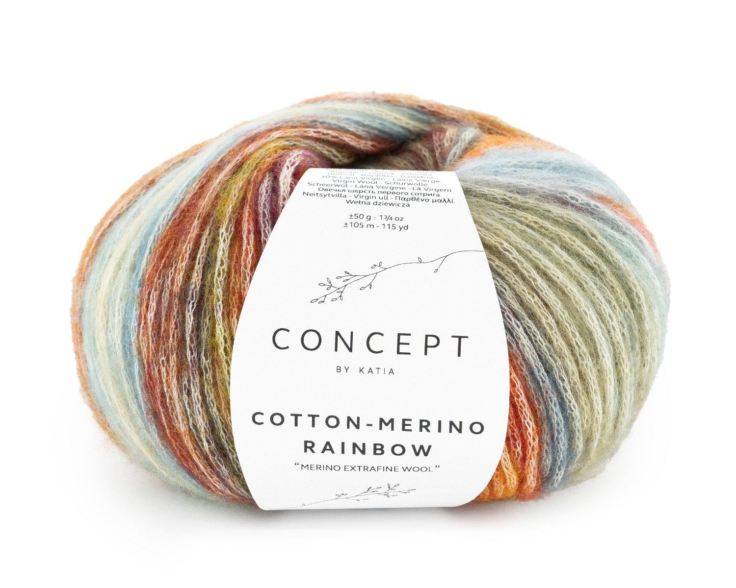 Cotton-Merino Rainbow - 50 gr