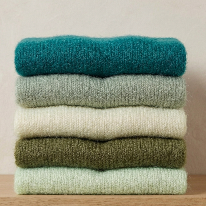 Pull Spazzolato – Fatto a Mano in Mohair e Seta